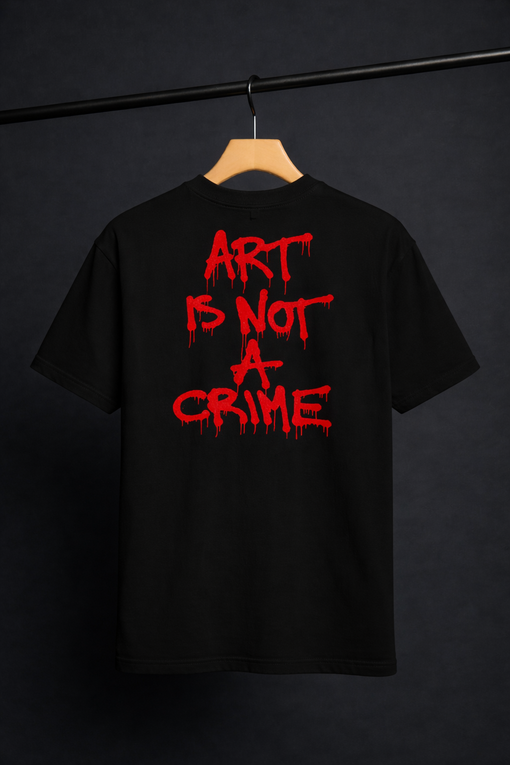 ART IS NOT A CRIME T-SHIRT
